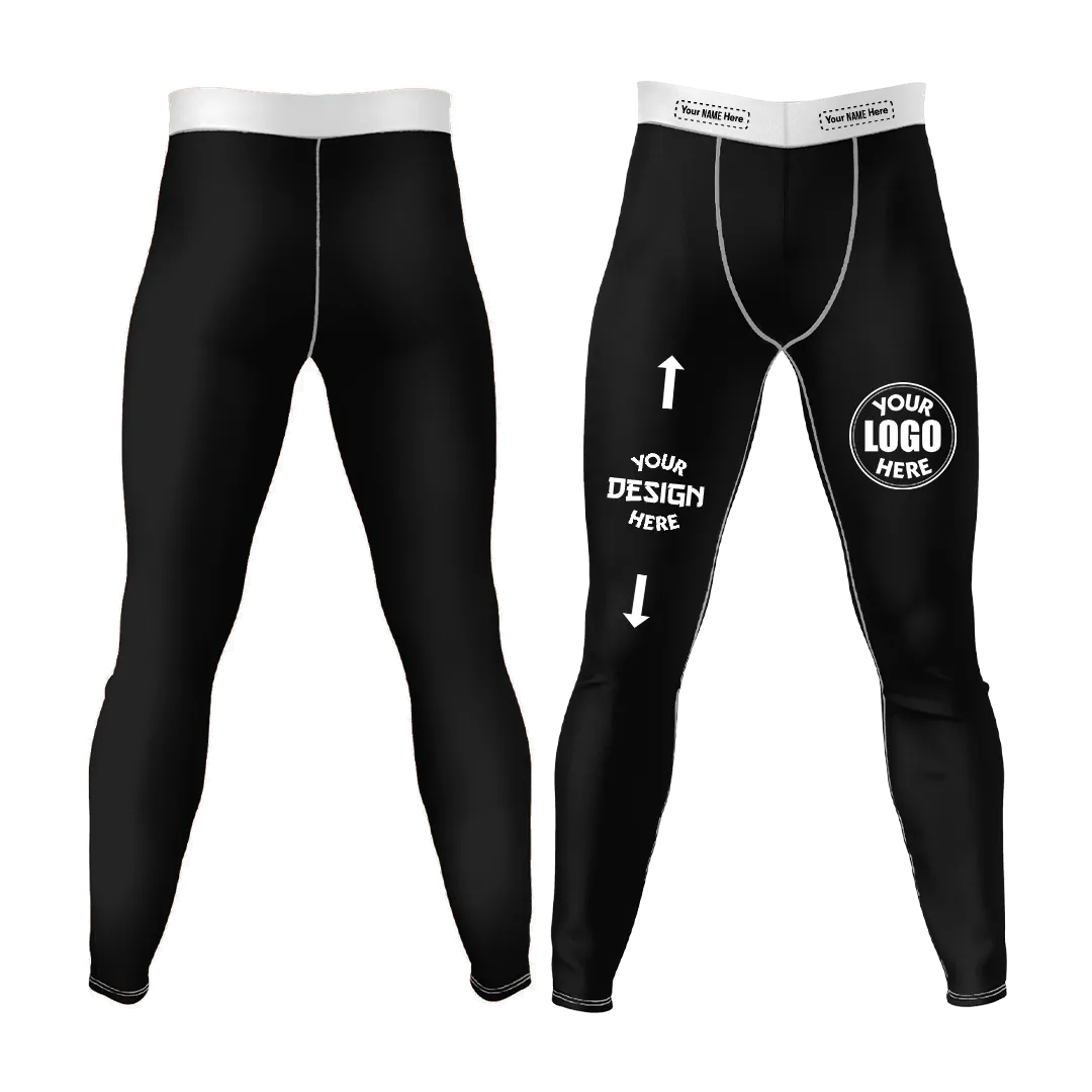 Custom mens compression pants for BJJ No Gi training