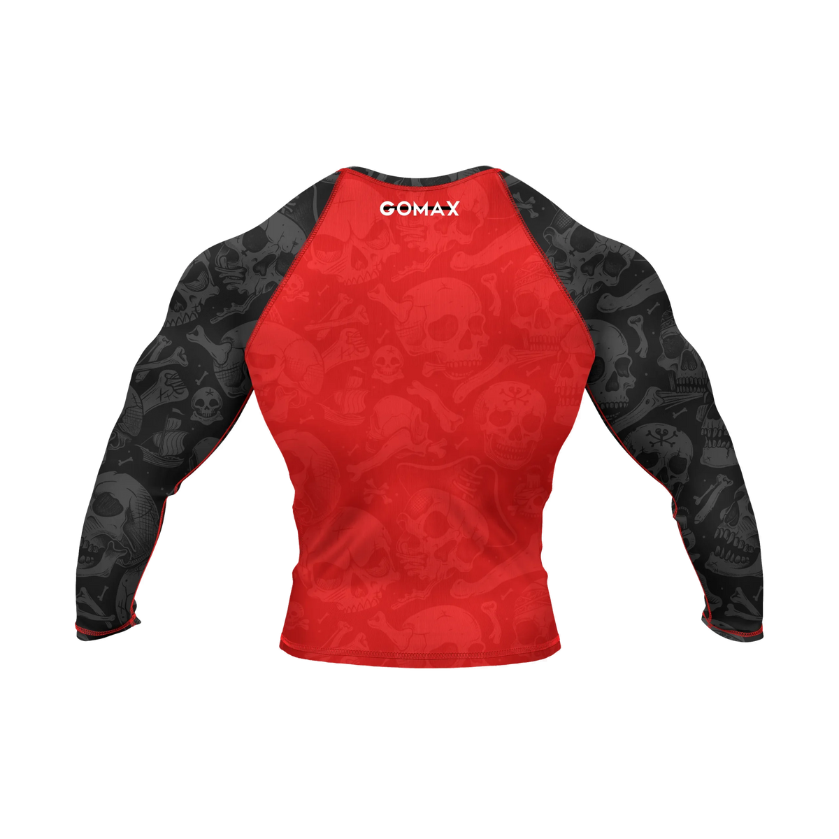 Skull Red - Premium BJJ Rash Guard / Compression Top for Men/Women (Guardian Line)