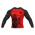 Skull Red - Premium BJJ Rash Guard / Compression Top for Men/Women (Guardian Line)