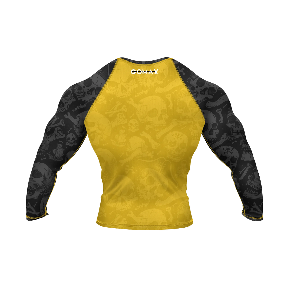 Skull Gold- Premium BJJ Rash Guard / Compression Top for Men/Women (Guardian Line)