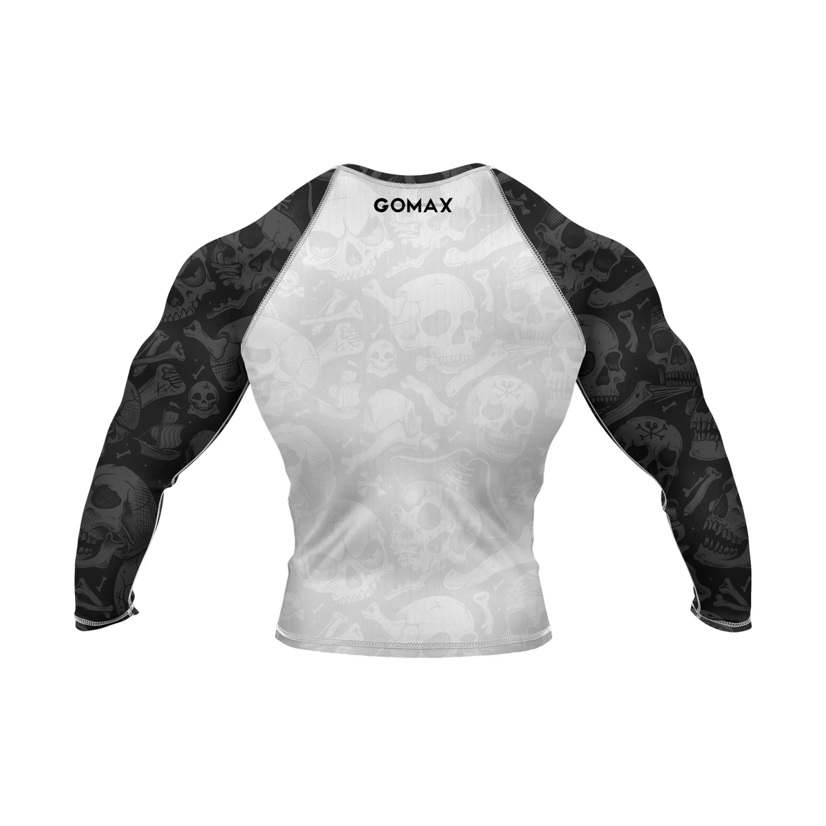Skull White - Premium BJJ Rash Guard / Compression Top for Men/Women (Guardian Line)