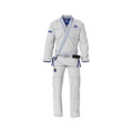 White BJJ Gi with pearl weave jacket and reinforced ripstop pants