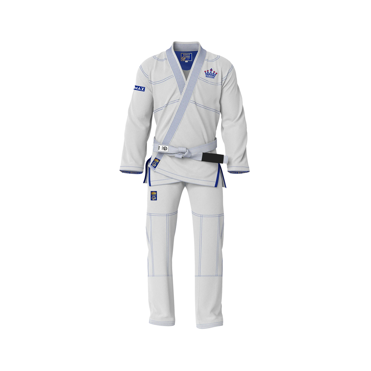 White BJJ Gi with pearl weave jacket and reinforced ripstop pants